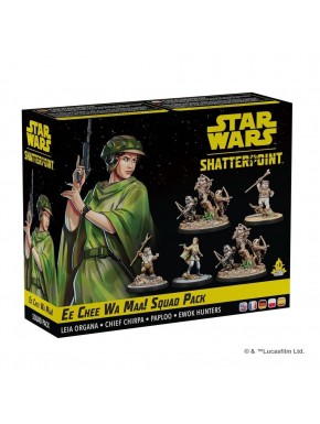 Caja del juego de mesa Star Wars Shatterpoint Ee Chee Wa Maa! con miniaturas