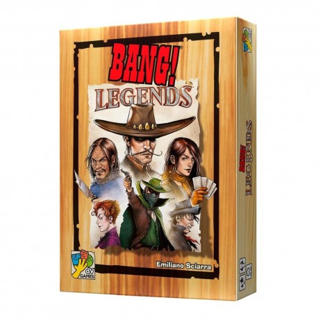 Caja y cartas de la expansión BANG! Legends Leyendas