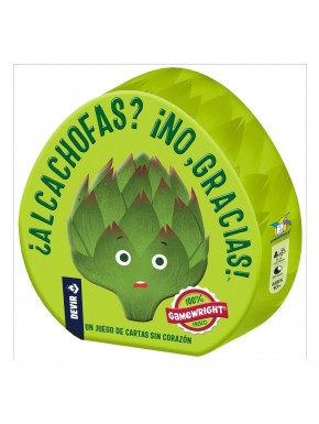 Caja y cartas del juego de mesa Alcachofas ¡No Gracias!