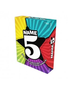 Caja del juego de mesa Name 5 Big Box con colores vibrantes