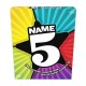 Caja del juego de mesa Name 5 Big Box con colores vibrantes