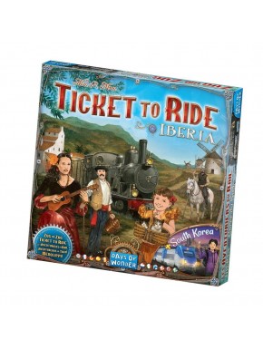 Caja de juego ¡Aventureros al Tren! Iberia y Corea del Sur