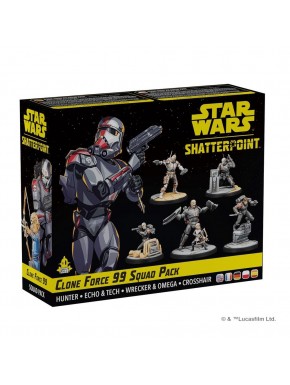 Caja de juego Clone Force 99 con miniaturas de Star Wars