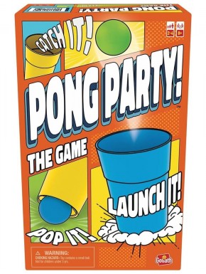 Caja y componentes del juego de mesa Pong Party