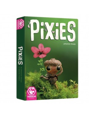 Caixa do jogo de tabuleiro Pixies com criatura da floresta