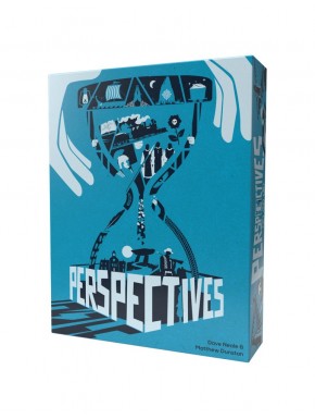 Caja azul del juego de mesa Perspectives