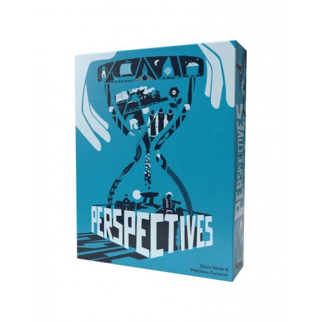 Caja azul del juego de mesa Perspectives