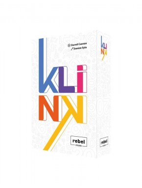 Caja del juego de cartas Klink y cartas de colores