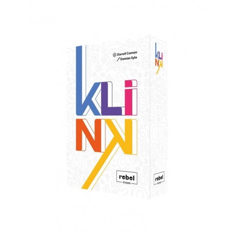 Caja del juego de cartas Klink y cartas de colores