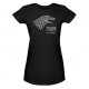 Camiseta Chica Emblema Stark Juego de Tronos Negra