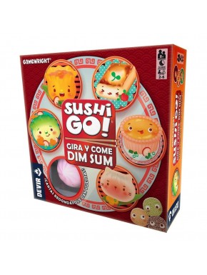 Caja del juego de mesa Sushi Go Gira y Come Dim Sum
