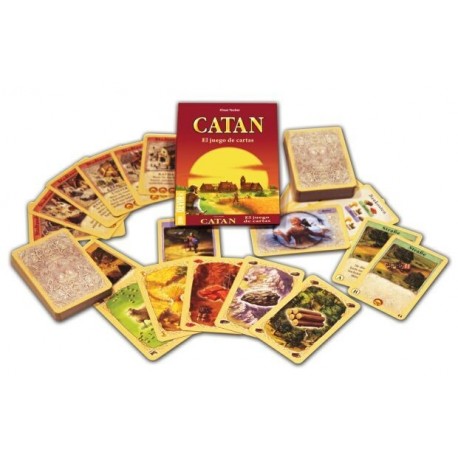 Cartas del juego Mini Catán desplegadas