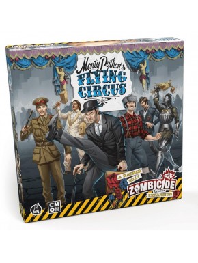 Caja y miniaturas del juego Zombicide 2E Monty Python