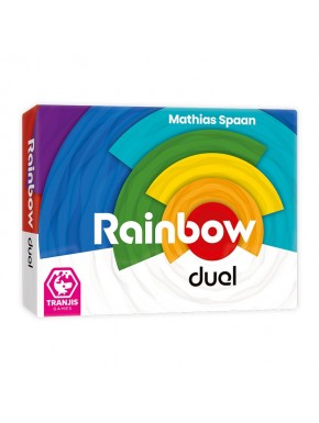 Caixa do jogo de tabuleiro Rainbow Duel da Tranjis Games