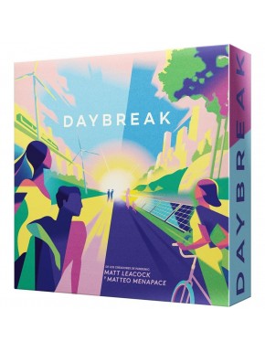 Caixa do jogo de tabuleiro Daybreak sobre mudanças climáticas