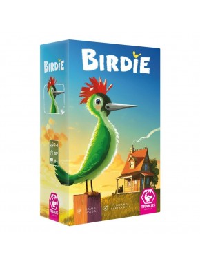 Caixa e componentes do jogo de tabuleiro Birdie