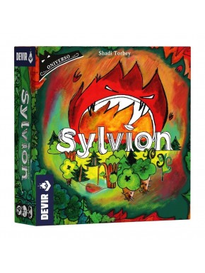 Caixa do jogo de tabuleiro Sylvion, em tema de floresta