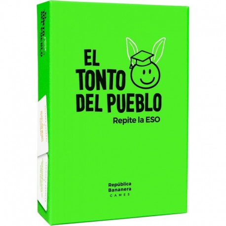 Caja verde del juego de mesa El Tonto del Pueblo