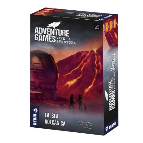 Caixa do jogo de tabuleiro Adventure Games: Ilha Vulcânica