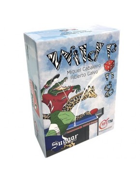 Caixa e componentes do jogo de tabuleiro Wild Pong