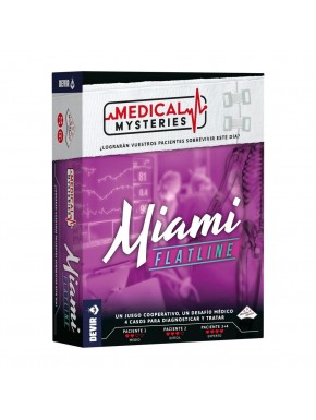 Jogo de tabuleiro Medical Mysteries Miami com caixa e conteúdo