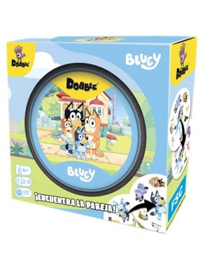 Jeu de société Dobble Bluey avec cartes illustrées et étui