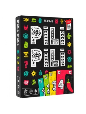 Caixa de jogo de tabuleiro Pili Pili com design colorido