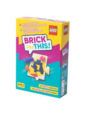 Caixa do jogo de tabuleiro Brick Like This com blocos e cartas