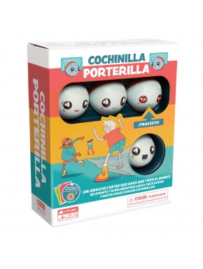 Caixa e componentes do jogo de tabuleiro Cochinilla Porterilla