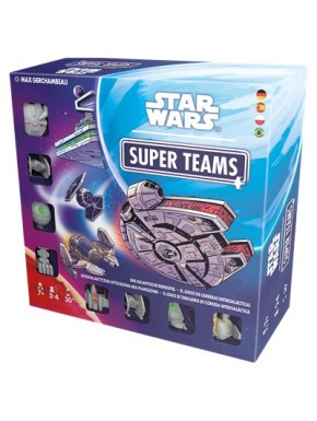 Boîte et composants du jeu de société Star Wars Super Teams