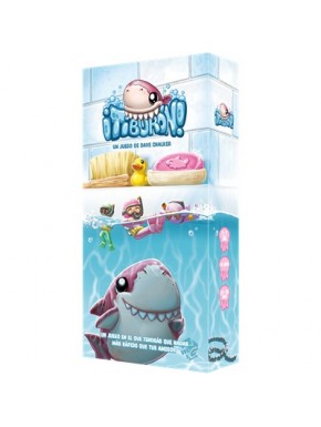 Caixa e componentes do jogo de mesa ¡Tiburón!