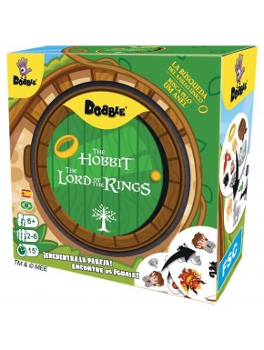 Boîte et cartes du jeu Dobble Le Seigneur des Anneaux