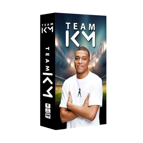 Boîte du jeu de société Team KM avec image de joueur