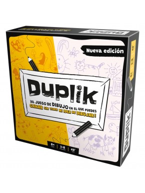 Caixa e componentes do jogo de tabuleiro Duplik