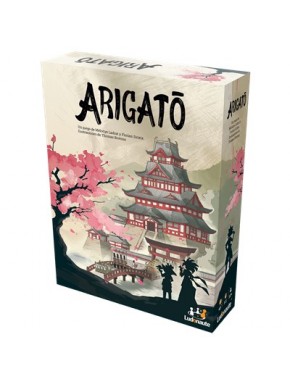 Caja y componentes del juego de mesa Arigato