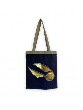 Bolsa negra Harry Potter con Snitch Dorado y logo
