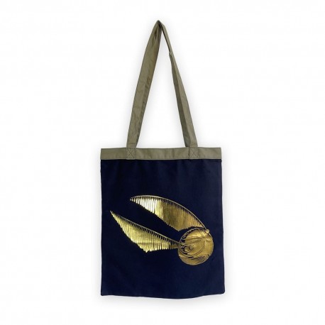 Bolsa negra Harry Potter con Snitch Dorado y logo