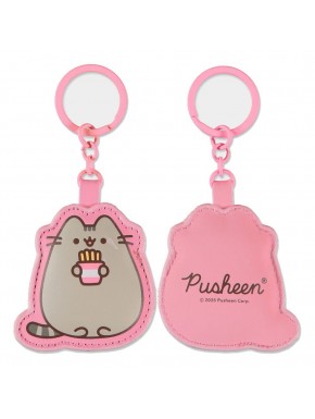 Llavero de caucho Pusheen de color rosa