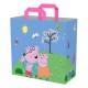 Bolsa azul Peppa Pig con diseño de parque