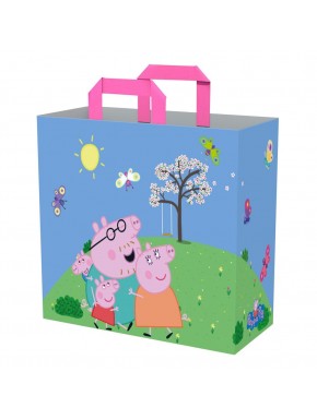 Bolsa azul Peppa Pig con diseño de parque