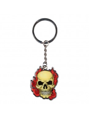 Llavero Alchemy Skull con calavera y llamas