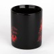 Taza negra de Dungeons & Dragons con logo rojo