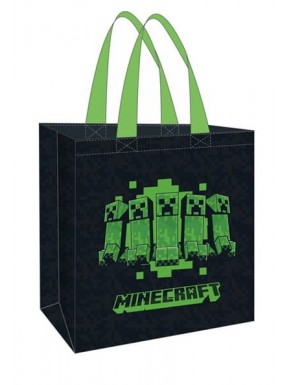 Bolsa Creeper Minecraft em preto e verde