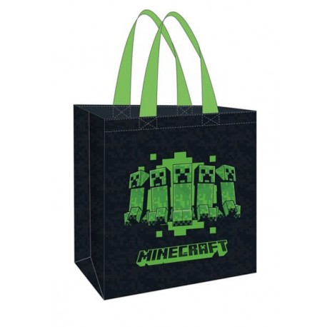 Bolsa Creeper Minecraft em preto e verde