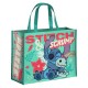 Bolsa verde de Stitch y Scrump con materiales reciclados