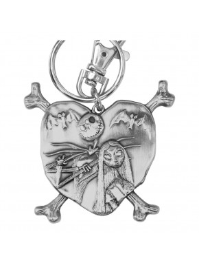 Llavero metálico Pesadilla Antes de Navidad Jack y Sally