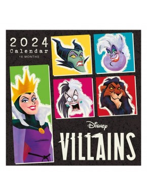 Calendario 2024 Disney Villains con ilustraciones de villanos icónicos