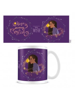 Caneca de cerâmica Wish Magic in Every Wish com design roxo