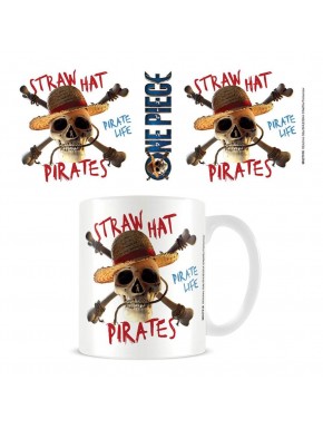 Caneca One Piece com emblema Pirata Chapéu de Palha
