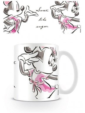 Caneca de cerâmica Minnie Mouse Sweet com design rosa